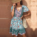 Color-Summer Women V neck Bohemian Dress-Fancey Boutique