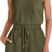 Women Jumpsuit Summer Casual Clothing Sleeveless Shorts Jumpsuit Clothing-Army Green-Fancey Boutique