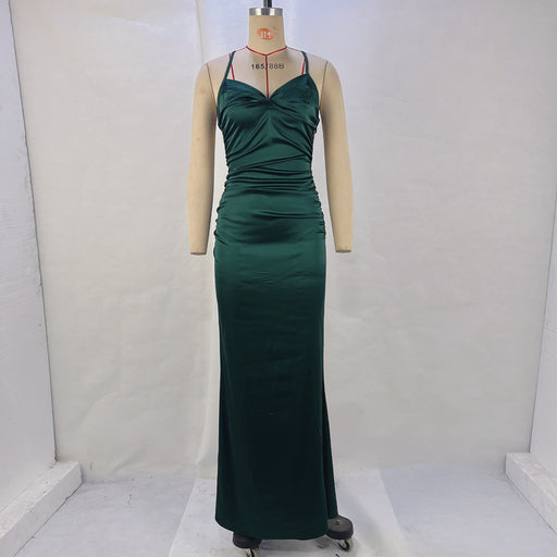 Color-Green-Women Clothing Popular Sexy Slim Dress Sling Skinny Sheath Dress-Fancey Boutique
