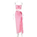 Women Clothing Summer Sexy Bandeau Slim Fit Fold Split Lace Up Suit-Pink-Fancey Boutique