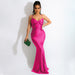 Color-Dark Pink-Women Clothing Popular Sexy Slim Dress Sling Skinny Sheath Dress-Fancey Boutique