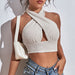 Sexy Women Clothing Knitted Top Sexy Halter Outerwear Camisole-Fancey Boutique