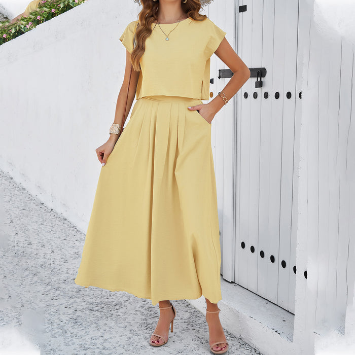 Color-Pale Yellow-Women Clothing Spring Summer Casual Solid Color Jerkin-Fancey Boutique