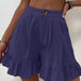 Color-Purplish blue-Shorts Casual Wide Leg Loose Shorts Summer New Women Clothing High Waist Shorts-Fancey Boutique