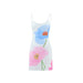 Summer Partysu Women Sling U Neck Backless Slim Fit A line Floral Print Dress-White-Fancey Boutique