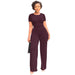 Color-Purple-Solid Color Casual Top Pants Women Two Piece Suit-Fancey Boutique