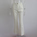 Color-White-Loose Casual Trousers Women Split Straight Pants Work Pant Autumn Winter Office-Fancey Boutique