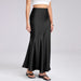 Women Acetate Satin Skirt High Waist Elastic Patchwork Maxi Dress Slim Slimming Sheath Dress-Fancey Boutique