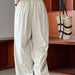 Thin Elastic Waist Drooping Wide Leg Pants Women Summer Relaxed Sense Mop Pants Yamamoto Pants-Apricot-Fancey Boutique