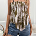 Color-Khaki-Women Clothing Summer Printed Camisole Vacation Top-Fancey Boutique