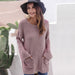 Color-Multi-Autumn Long Knitted Sweater V neck Bottoming Shirt Solid Color Sweater Manufacturers-Fancey Boutique