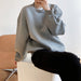 Color-Snow weasel gray-Fashionable Memory Cotton Sweater Women Spring Autumn Thin Design Loose Idle Air Layer Top-Fancey Boutique