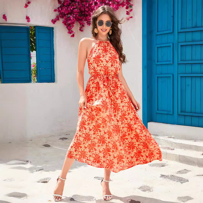 Real Shot Summer off Shoulder Halter Sling Rayon Strap Expansion for Vacation Dress-Fancey Boutique