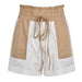 Color-White-Women Clothing Summer Multi Contrast Color Sweatpants Elastic Waist Casual Shorts for Women-Fancey Boutique