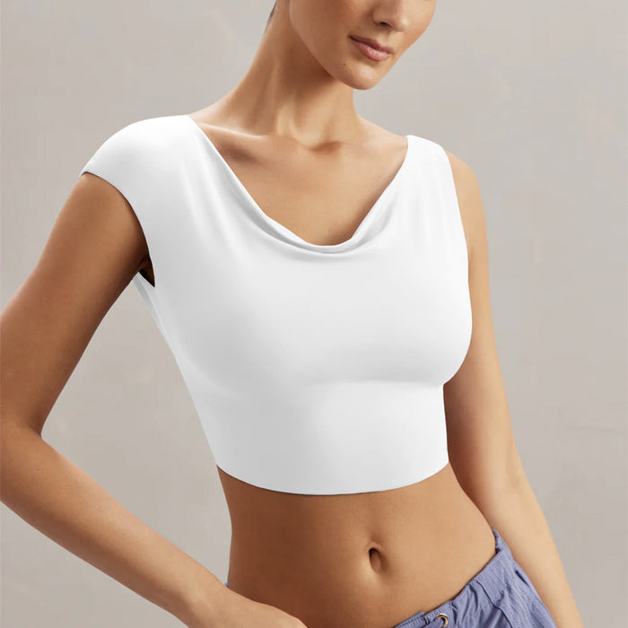 Color-White-Women Clothing Summer Short Top Swing Collar Design Sexy Sexy Clothes Women Vest-Fancey Boutique