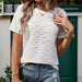 Summer Women Casual White Texture Top for Women-Fancey Boutique