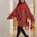 Color-Red-Autumn Winter Irregular Asymmetric Turtleneck Plaid Cape Sweater for Women-Fancey Boutique