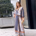 Color-Multi-Autumn Printing Suit Loose Long Shirt Two Piece Pants Women Clothing-Fancey Boutique