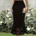 Women Clothing Elegant Knitted Sheath Hollow Out Cutout out Burnt Fishtail Skirt Midi Length Skirt-Fancey Boutique