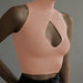 Color-Cream Pink-Spring Summer Best Women Clothes Sleeveless Hollow Out Cutout Slim Woolen Vest-Fancey Boutique