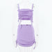 Color-Violet-Sexy Women Clothing Pleating Camisole Sheath Skirt Set-Fancey Boutique