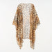 Summer Women Clothes Leopard Print Batwing Shirt Mid Length Cardigan Blouse-Khaki-Fancey Boutique