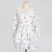 Fashionable Fresh Sweet Short Summer Women Clothing Seaside Holiday Dress High Sense Printed Dress-Blue-Fancey Boutique