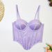 Color-Lavender-Spring Summer Fried Street Popular Irregular Asymmetric Boning Corset Corset Inner Outer Wear Sling Women Corset Beauty Back Tube Top-Fancey Boutique