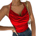 Color-Pile Collar Show Chest Sexy Little Suspenders Summer New Women Clothing Fashion Sexy Top-Fancey Boutique