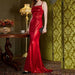 Color-Red-Women Clothing Sexy Slim Strap Wedding Bridal Gown Bridesmaid Wedding Dress Trailing-Fancey Boutique