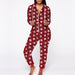 Color-Snowflake Plaid-Women Clothing Christmas Plaid Homewear Hooded Casual Pajamas Autumn Winter-Fancey Boutique