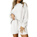 Color-White-Loose Long Sleeve Shorts Two Piece Women Autumn Stylish Simple Texture Suit-Fancey Boutique