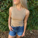 Color-Summer Round Neck Knitted Vest Women All Match Solid Color Slim Sleeveless Bottoming Shirt Women-Fancey Boutique
