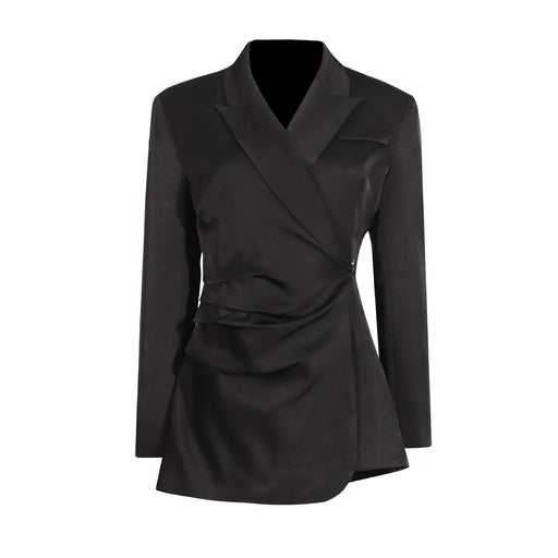 Fashionable All Match Blazer for Women Autumn Black Short High Grade Long Sleeve Small Blazer-Fancey Boutique