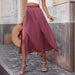 Popular Spring Autumn Women Clothing Fashionable Elegant Pleated Slit Skirt-Fuchsia-Fancey Boutique
