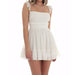 Summer Solid Color Cami Dress Sexy Backless Sexy White Lace Splicing Dress-White-Fancey Boutique