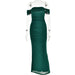 Color-Green-Dress Sexy Slim Fit Backless off-Neck Mesh Stitching Hip Dress-Fancey Boutique