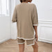 Women Clothing Spring Summer round Neck Casual Sweater Set-Fancey Boutique