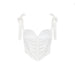 Color-White-Bow Boning Corset Camisole Sexy Vest Short Cropped Top Clothes Net Red Women Summer-Fancey Boutique