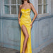 Color-Yellow-Evening Gown Women Clothing Dress Cocktail Party High Split Long Backless Tube Top Dress-Fancey Boutique