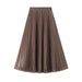 Color-Khaki-Veil Skirt Women Spring High Waist Elastic Waist Tulle Skirt Pleated Skirt Two Sided-Fancey Boutique