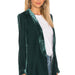 Color-blackish green-Pleuche Blazer Women Coat Slim Simple Casual All-Match Coat Outerwear-Fancey Boutique