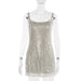 Summer Sexy Dress Party Sexy Sequin Suspender for Women-Silver-Fancey Boutique