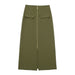 Color-Multi-Summer Wind Women Army Green Zipper Tooling Skirt-Fancey Boutique