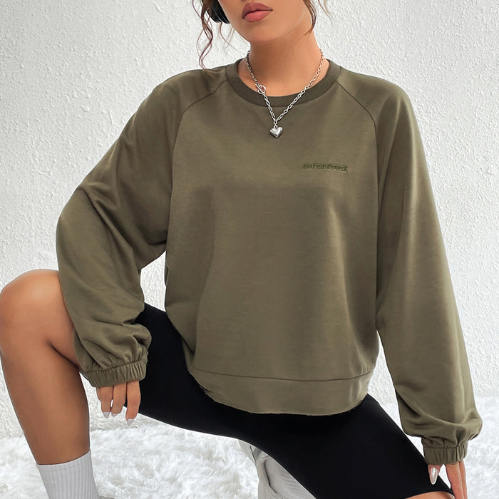 Color-Army Green-Women Clothing Japan South Korea Casual Round Neck Sweater-Fancey Boutique