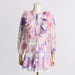 Fresh Sweet Printed Two Piece Set Autumn Round Neck Long Sleeve Shirt High Waist A line Dress-Purple-Fancey Boutique