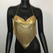 Color-Gold-Sexy Women Clothing Metal Sequ Sling Non Specification Chain Top Party Sexy Sling Women-Fancey Boutique