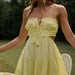 Color-Pale Yellow-Summer Women Sling Off Neck Backless Short Women Dress-Fancey Boutique