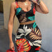 Color-Black-Women Clothing Summer Slip Dress Casual Two Piece Suit Sexy Print-Fancey Boutique