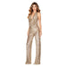 Color-Gold-Summer Jumpsuit Women Sleeveless Halter Sequined Jumpsuit Women-Fancey Boutique